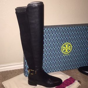 Black over the knee Tory Burch boots